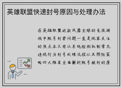 英雄联盟快速封号原因与处理办法